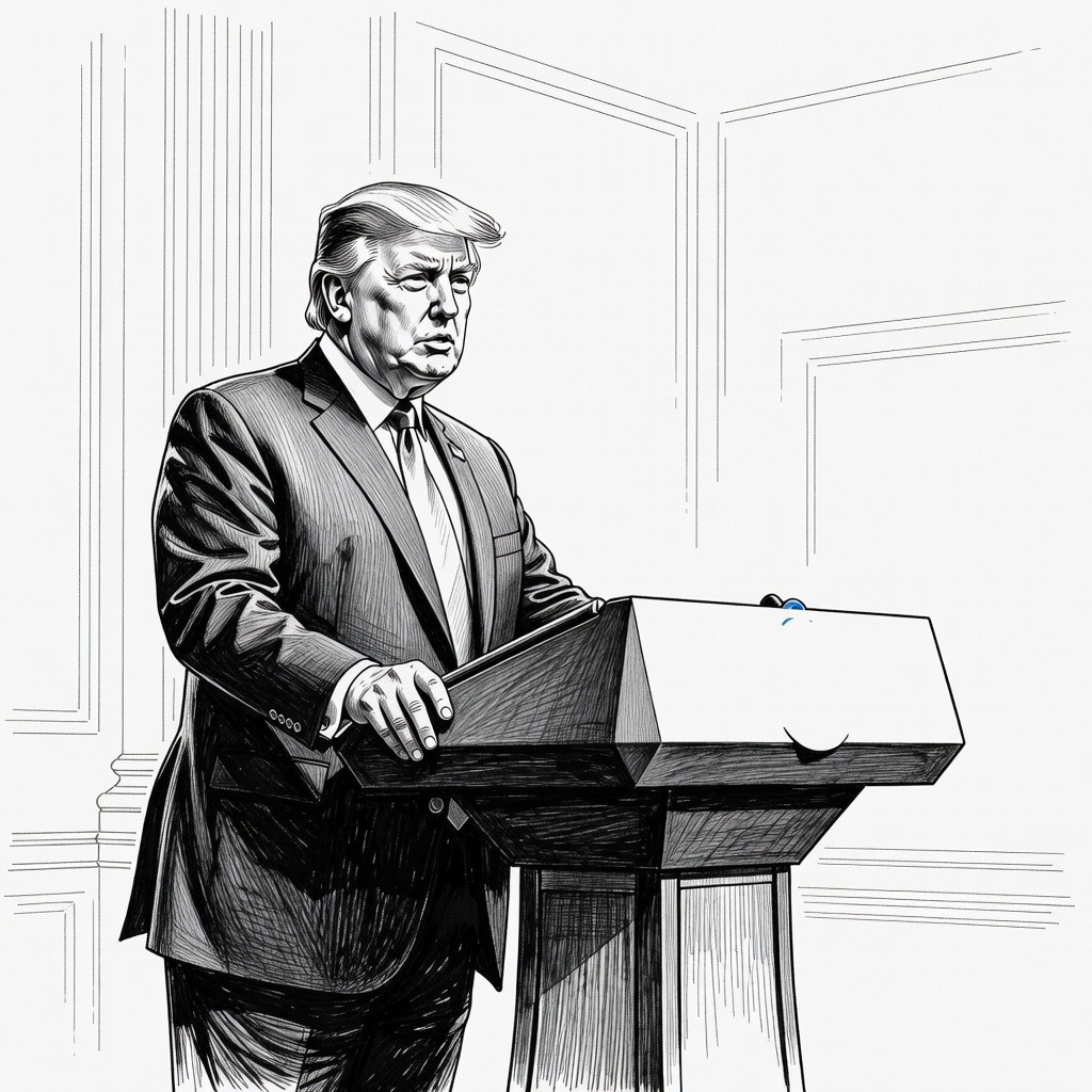 Illustration for: Trump Scheduled to Deliver Primetime Address on Election Security and Voting Legislation