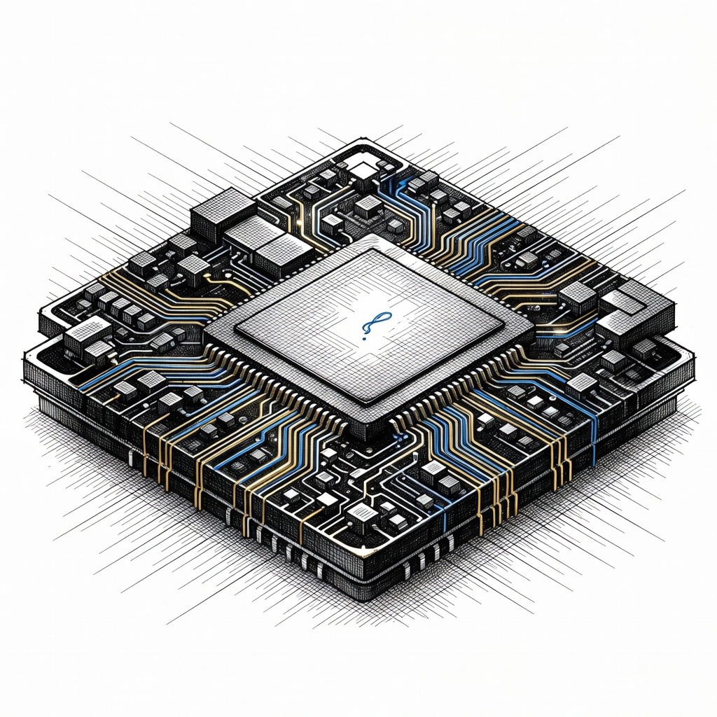 Illustration for: Apple and Nvidia Vie for Top Market Valuation Amid Shift in Tech Sector