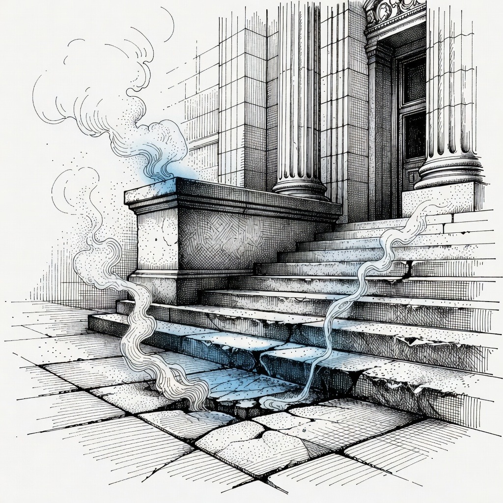 Illustration for: Man Detained After Igniting Fire Outside Manhattan Federal Building