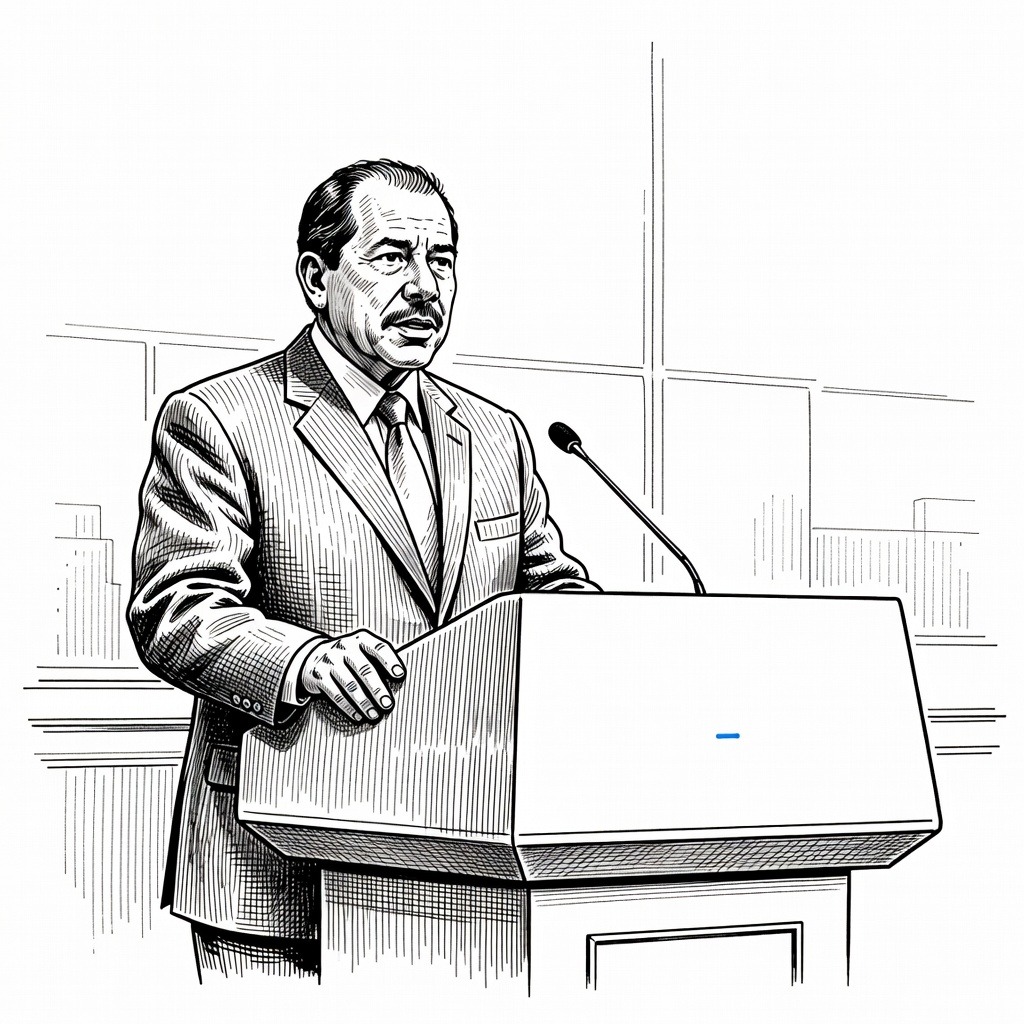 Illustration for: Nicaraguan President Daniel Ortega Announces End to Future Elections