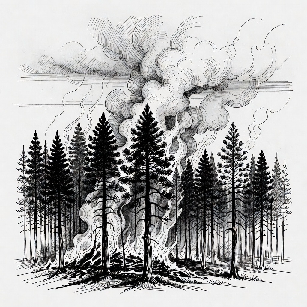 Illustration for: Wildfires Force Hundreds of Thousands to Evacuate in France and Spain