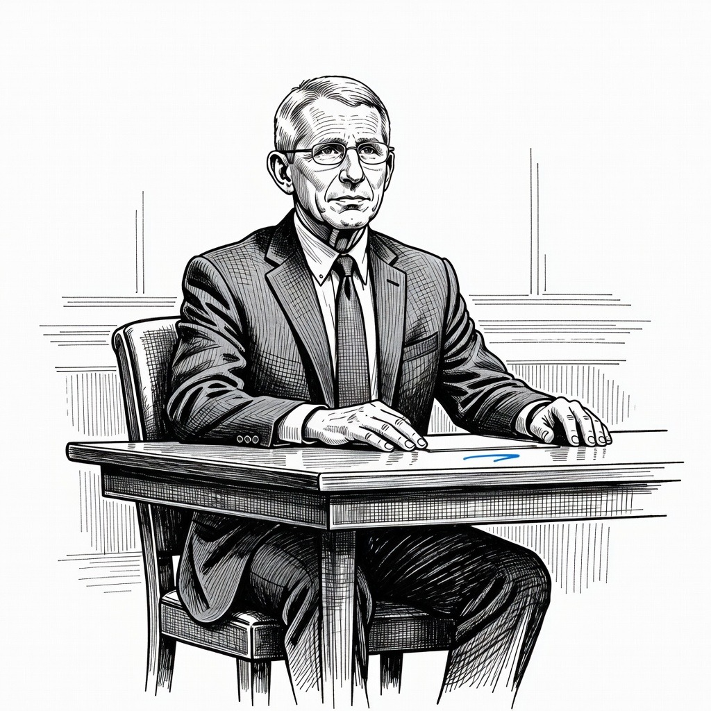 Illustration for: Fauci Invokes Fifth Amendment in Senate Hearing Over Pandemic Response and Diary Release