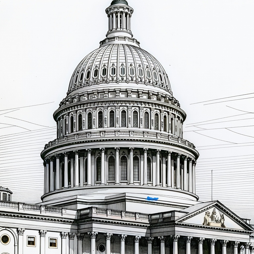Illustration for: Acting Attorney General Meets With Republican Senators Holding Up Confirmation