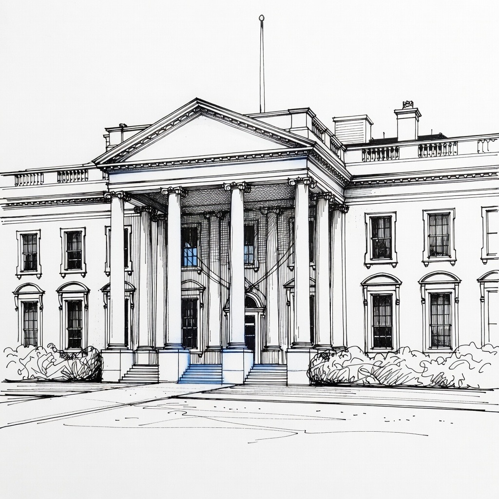 Illustration for: White House to Meet With Technology Firms to Review AI Security Framework