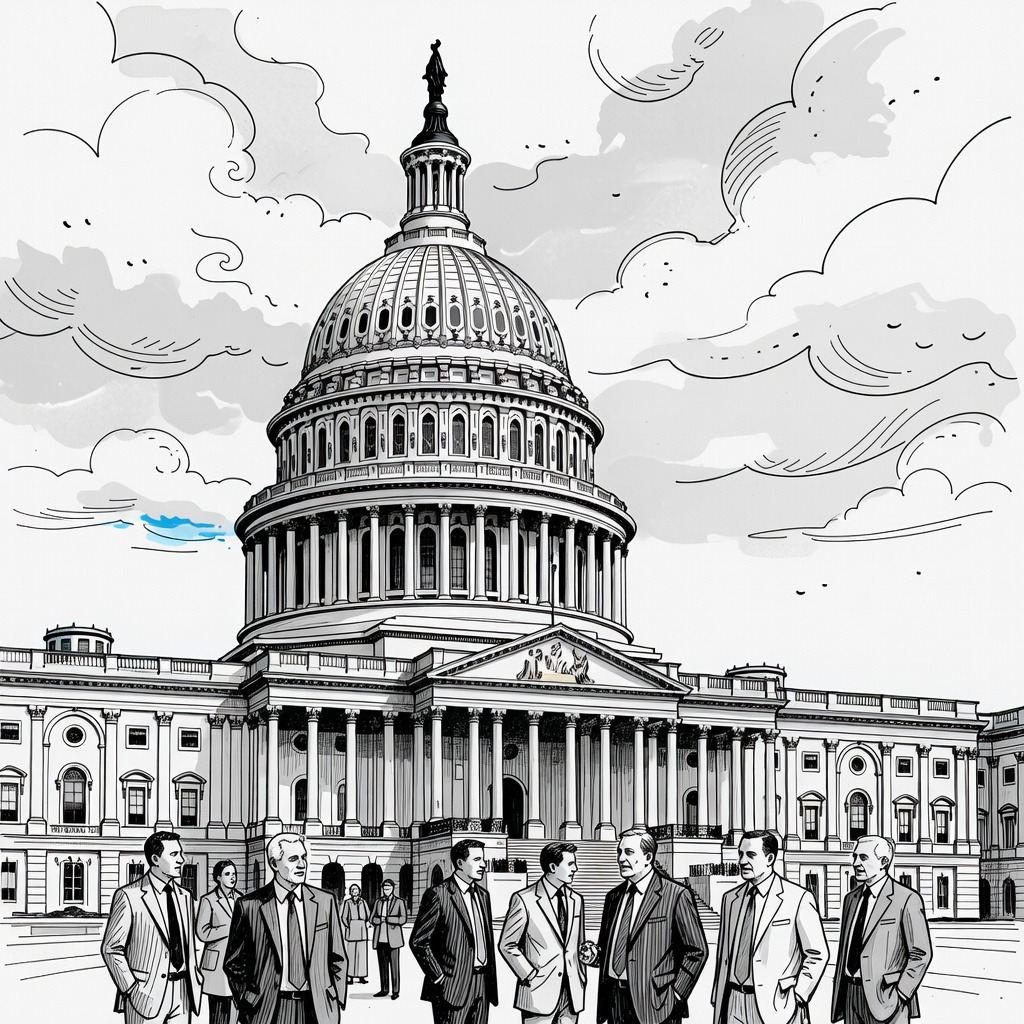 Illustration for: Republican Senators Call for Representative Max Miller's Resignation Amid Abuse Allegations