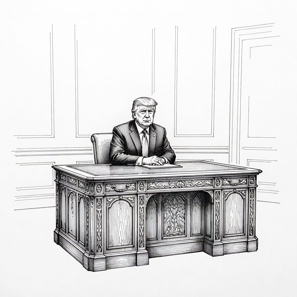 Illustration for: White House Declassifies Memos on Secret FBI Probe Into Donald Trump
