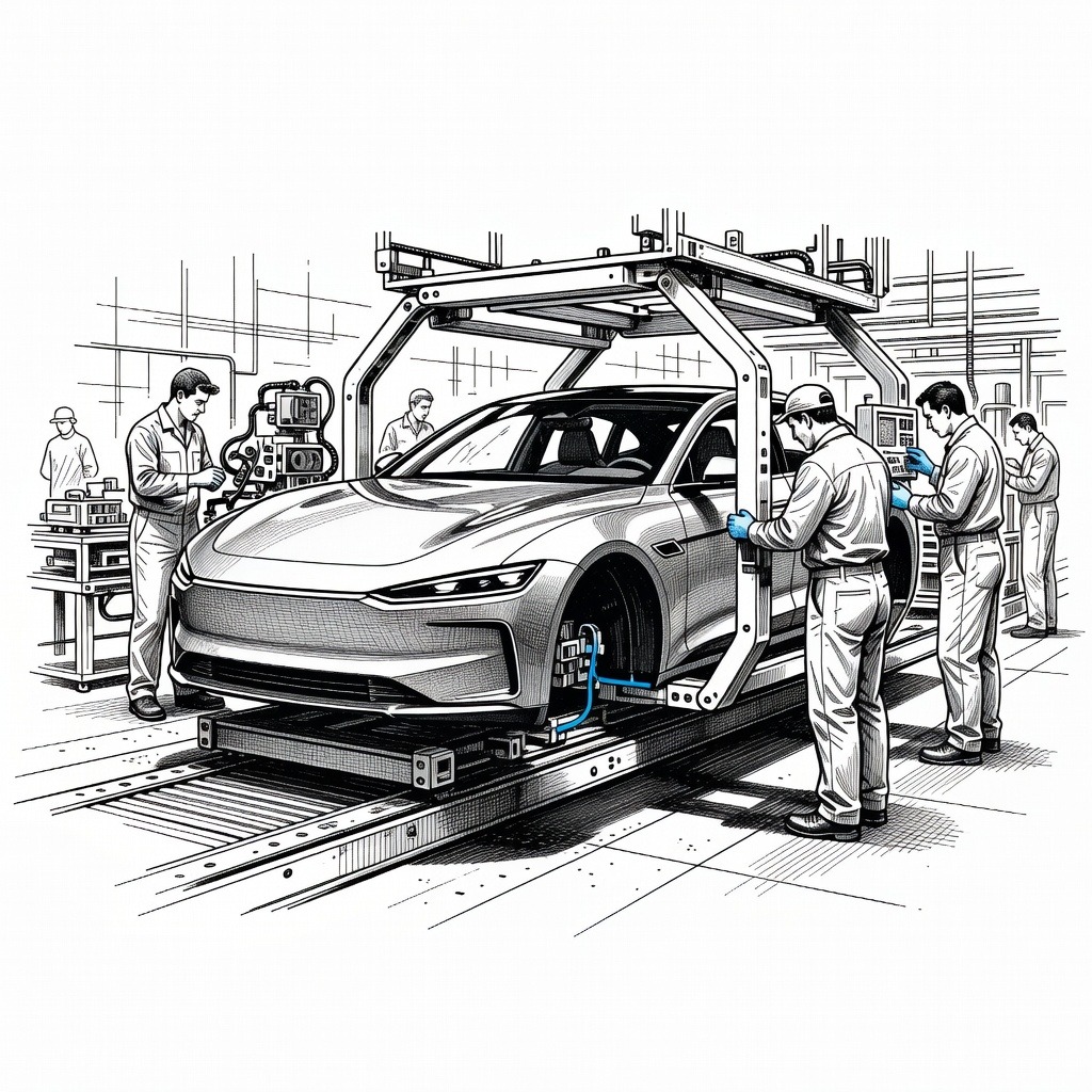 Illustration for: Lucid Group Reports Second-Quarter Financials, Announces Operational Reset and Vehicle Delay