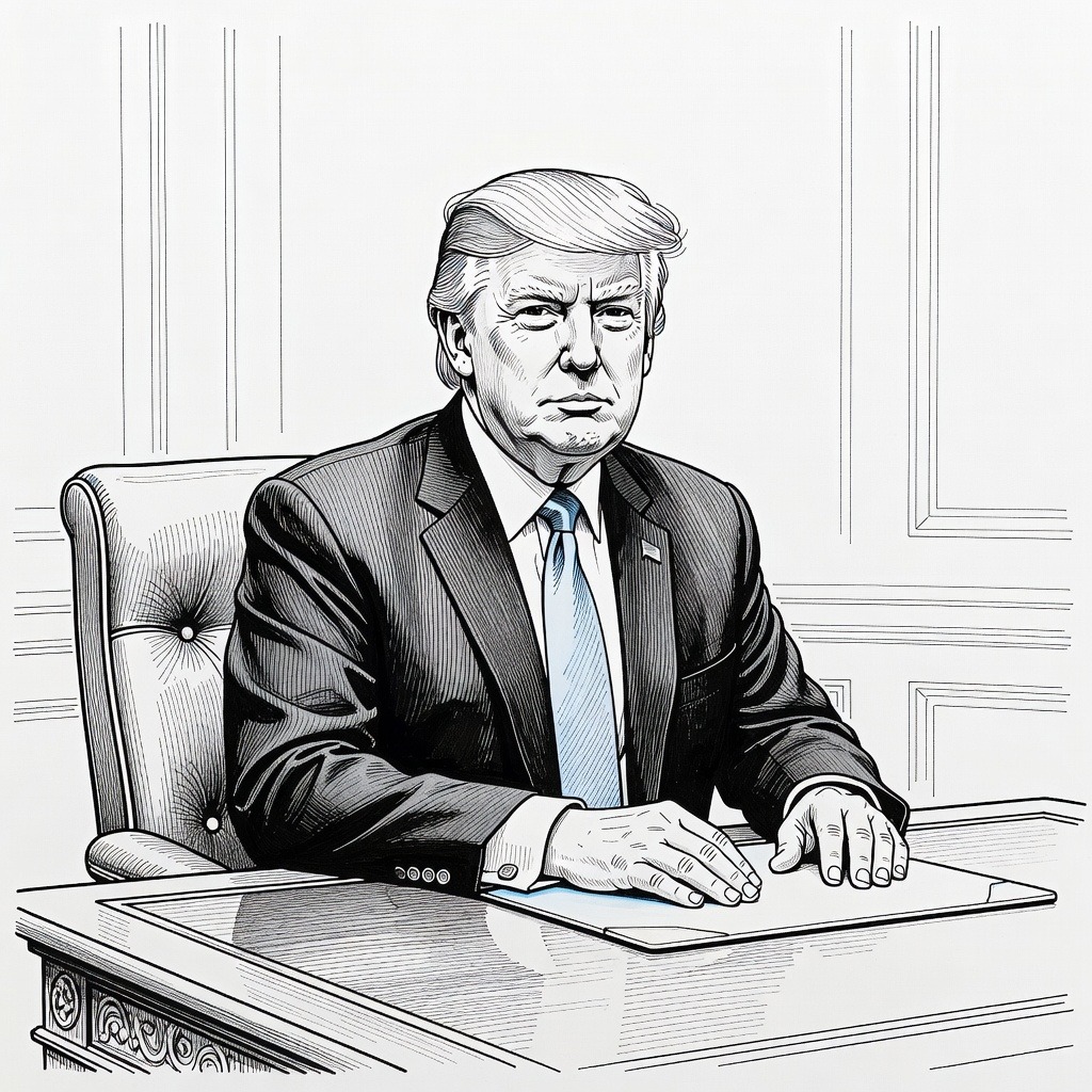 Illustration for: Trump Signs Executive Orders Restricting Birthright Citizenship and Birth Tourism