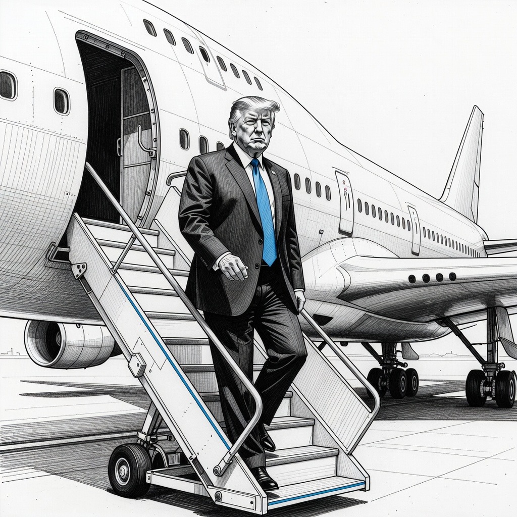Illustration for: U.S. Officials Navigate Security Concerns and Clearance Revocation Over Qatari-Donated Presidential Jet