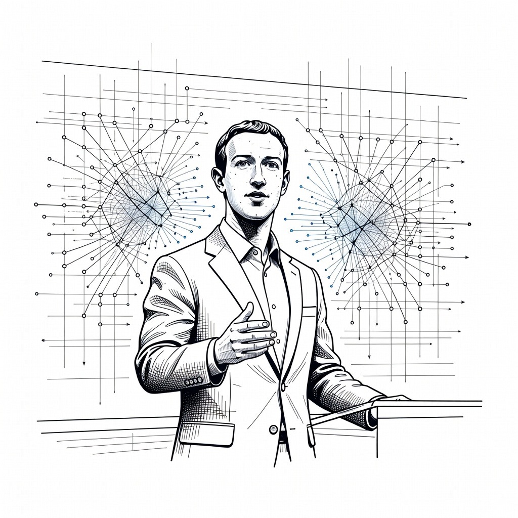 Illustration for: Meta Announces New Open-Source AI Models as Zuckerberg Outlines Technology Vision