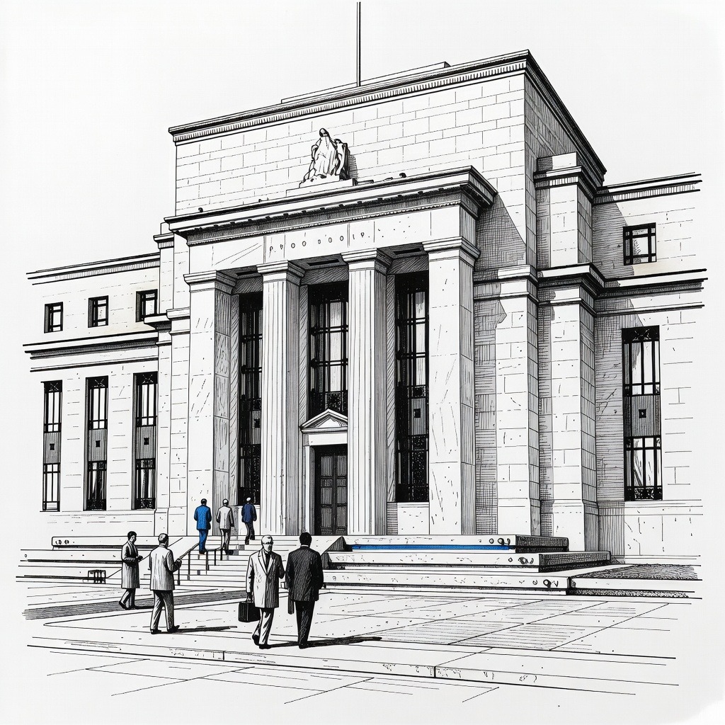 Illustration for: Federal Reserve Awaits July Inflation Data Amid Debates on Future Interest Rates