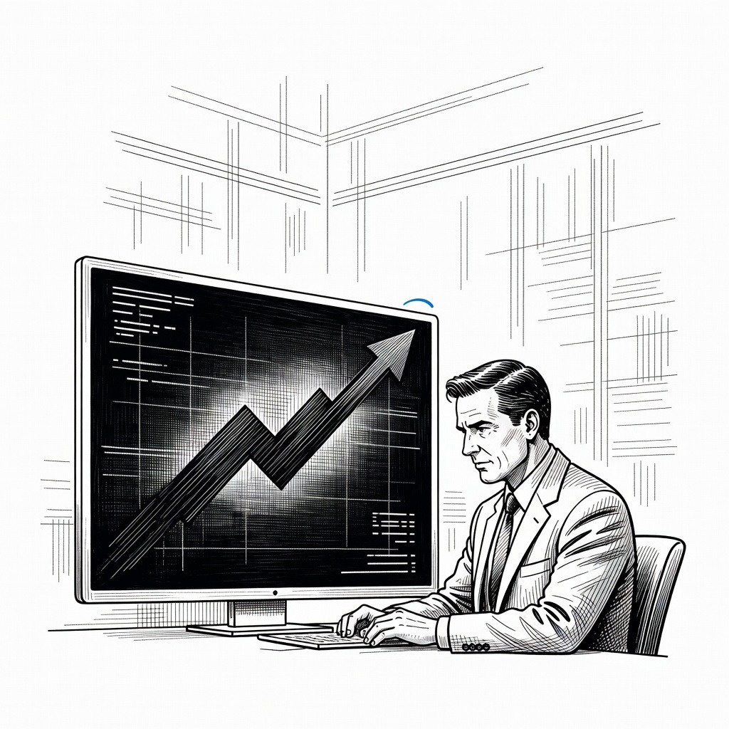 Illustration for: S&P 500 Reaches Record Highs Amid Divergent Outlooks on Interest Rates and Economic Growth