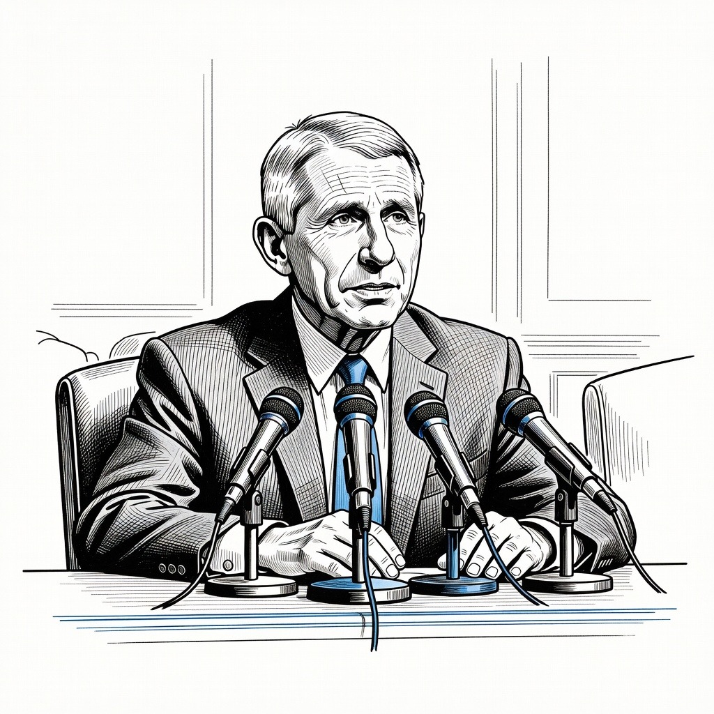 Illustration for: Republican Lawmakers Release Pandemic-Era Fauci Texts on Vaccine Safety