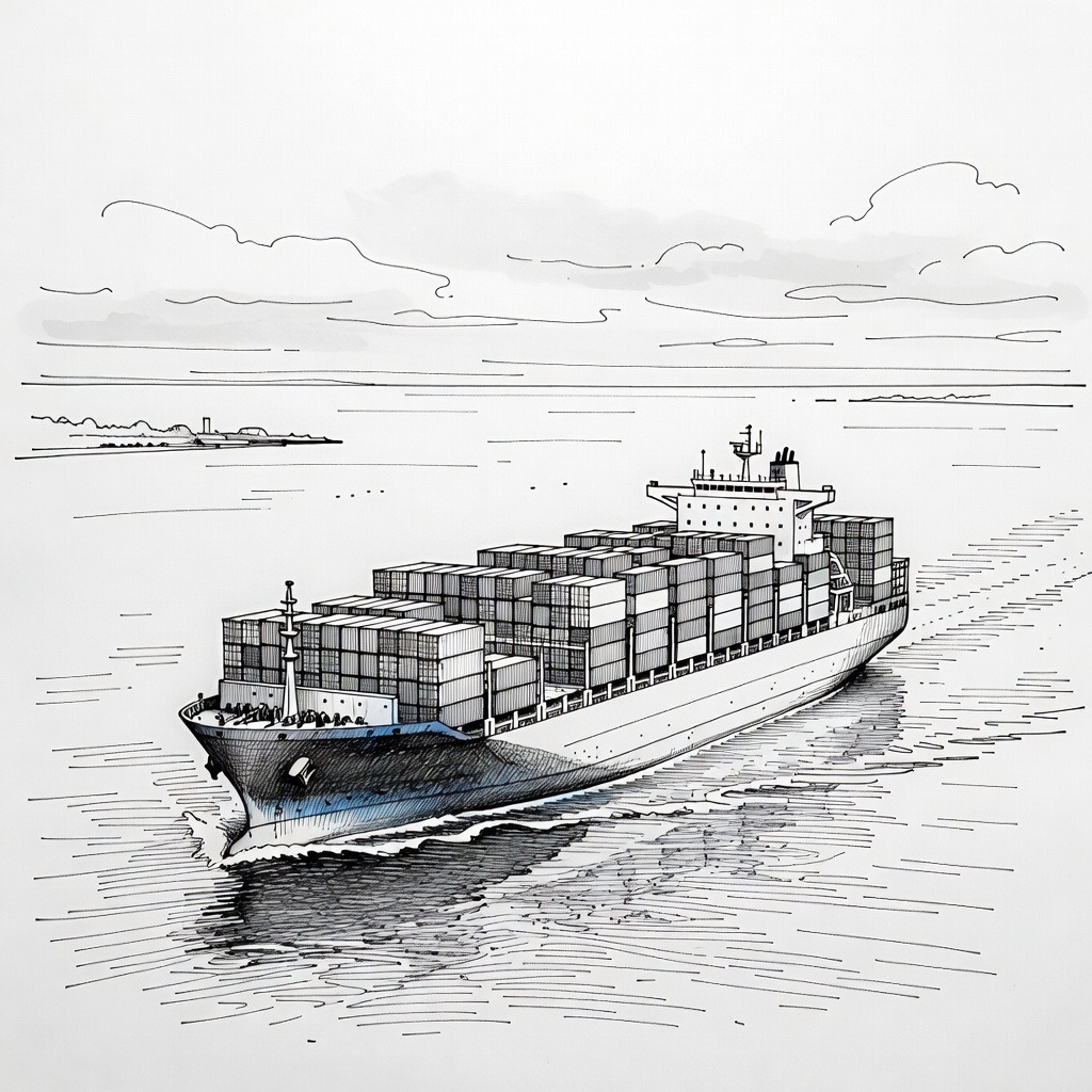 Illustration for: Maritime Shipping Disrupted by Deadly Red Sea Attack and U.S. Helicopter Strike