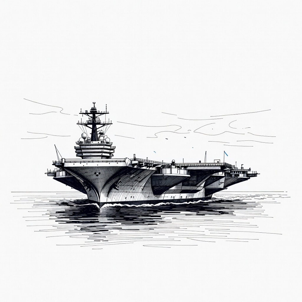 Illustration for: U.S. Redeploys Aircraft Carrier to Middle East Amid Regional Tensions and Reports of Challenging Ship Conditions