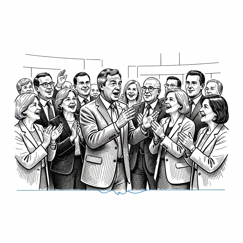 Illustration for: Nigel Farage Wins Clacton By-Election to Reclaim UK Parliament Seat