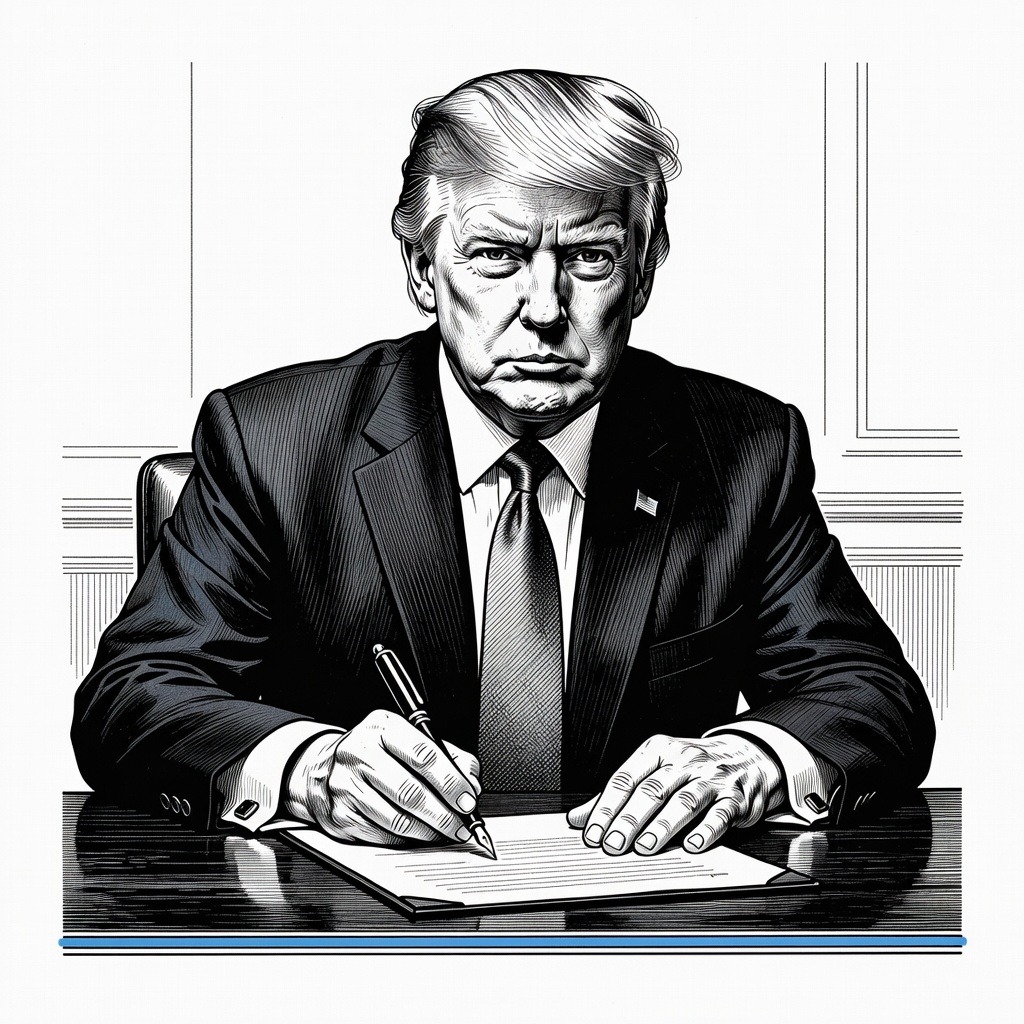 Illustration for: U.S. and Canada Hold Last-Minute Talks to Avoid Impending 50 Percent Tariffs