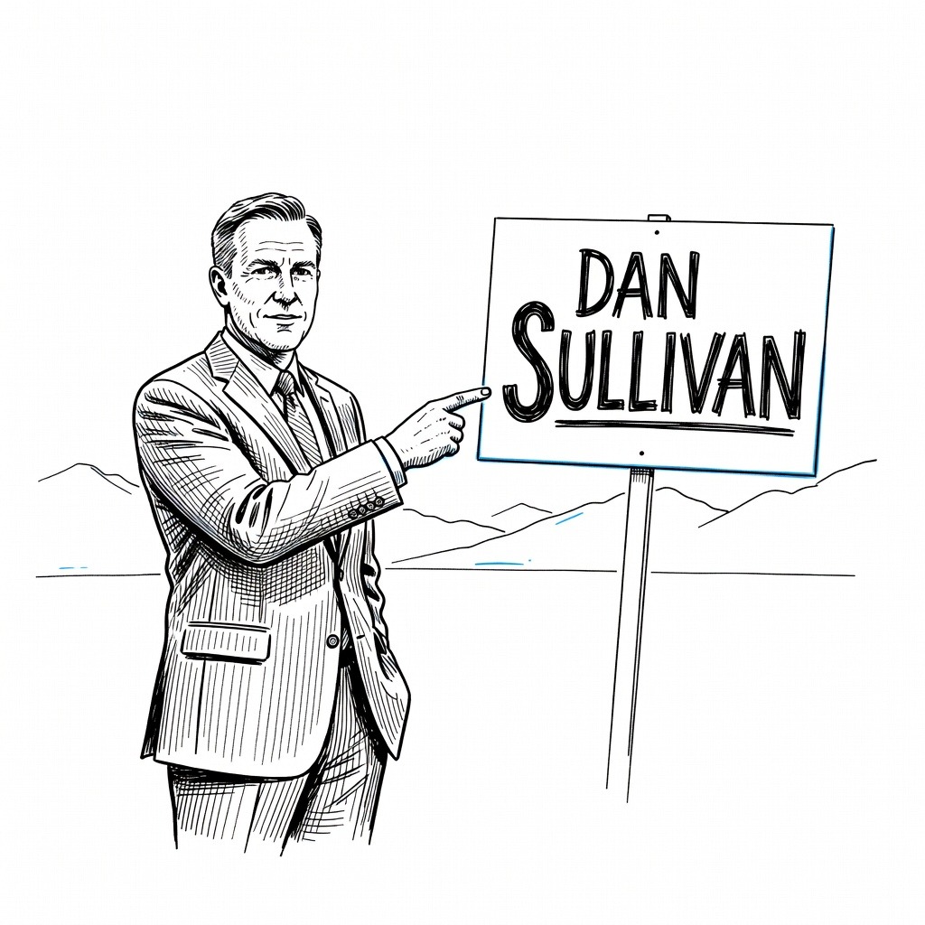 Illustration for: Challenger Named Dan Sullivan Advances to Face Incumbent Senator Dan Sullivan in Alaska General Election