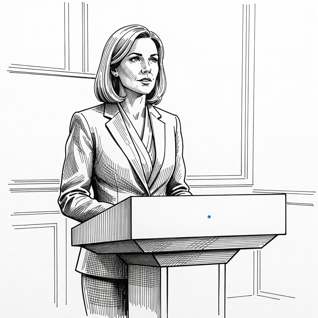 Illustration for: Karoline Leavitt to Step Down as White House Press Secretary as Search for Successor Continues
