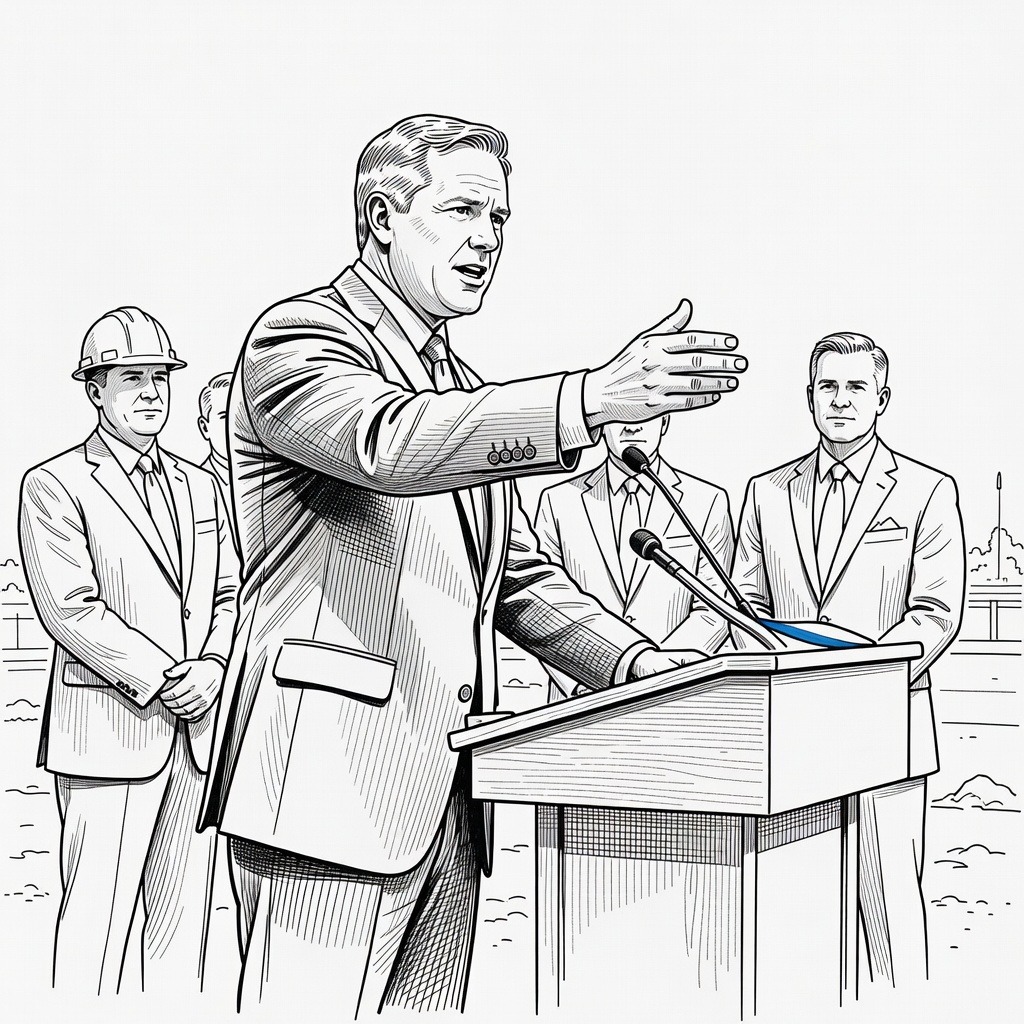 Illustration for: SK Hynix Breaks Ground on $4 Billion Chip Packaging Facility in Indiana