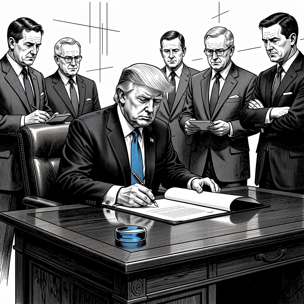 Illustration for: Trump Temporarily Eases Tariffs on Foreign Beef Imports to Lower Prices
