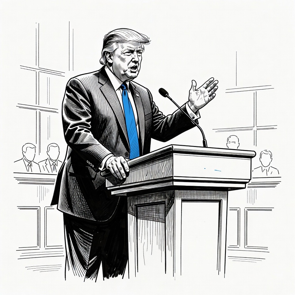 Illustration for: Trump Proposes $5,000 Payouts to Citizens Tied to Republican Midterm Victory