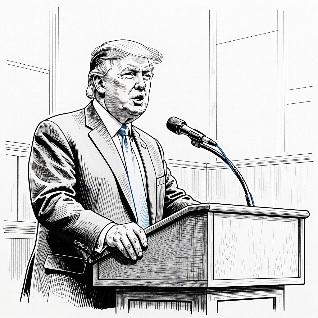 Illustration for: Trump Proposes $5,000 Voter Dividends Contingent on Republican Midterm Victories