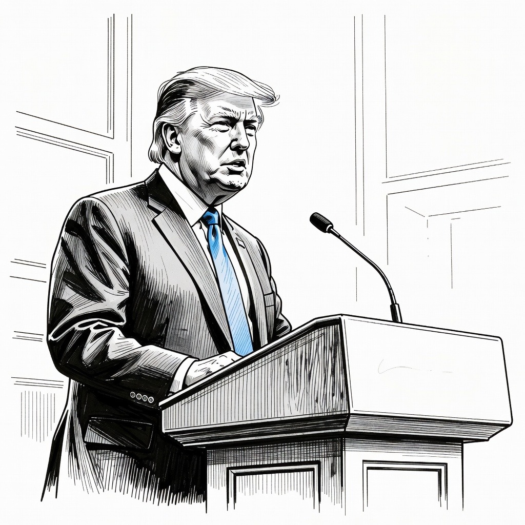 Illustration for: Trump Rejects Tech Industry Calls for Federal AI Guardrails and Development Slowdown