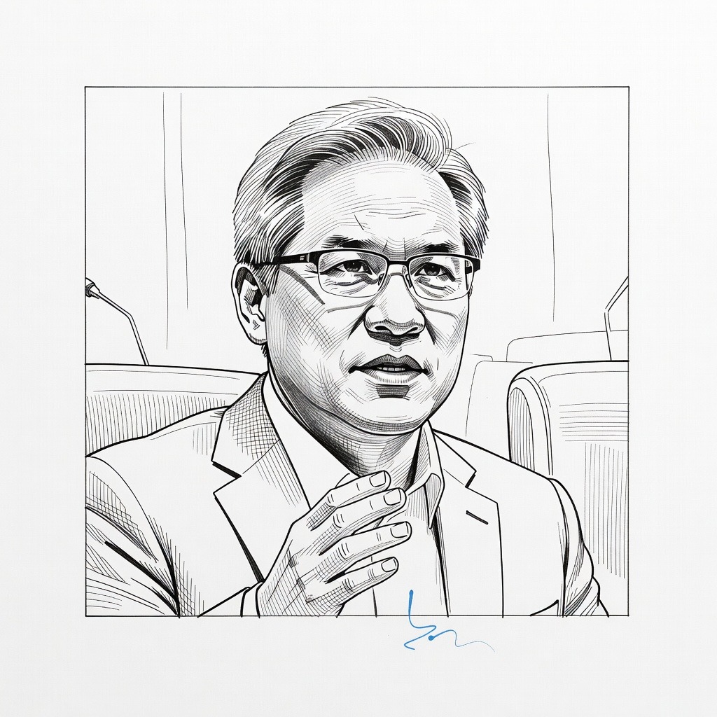 Illustration for: Nvidia CEO Projects Doubling of Chip Sales Amid AI Pace and Safety Debate