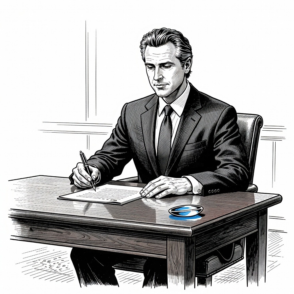 Illustration for: California Governor Issues Executive Order on Artificial Intelligence Safety Regulations