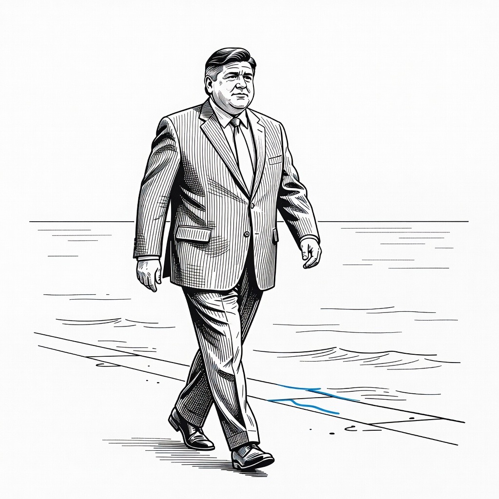 Illustration for: Illinois Governor JB Pritzker Discloses 80-Pound Weight Loss Using GLP-1 Medication