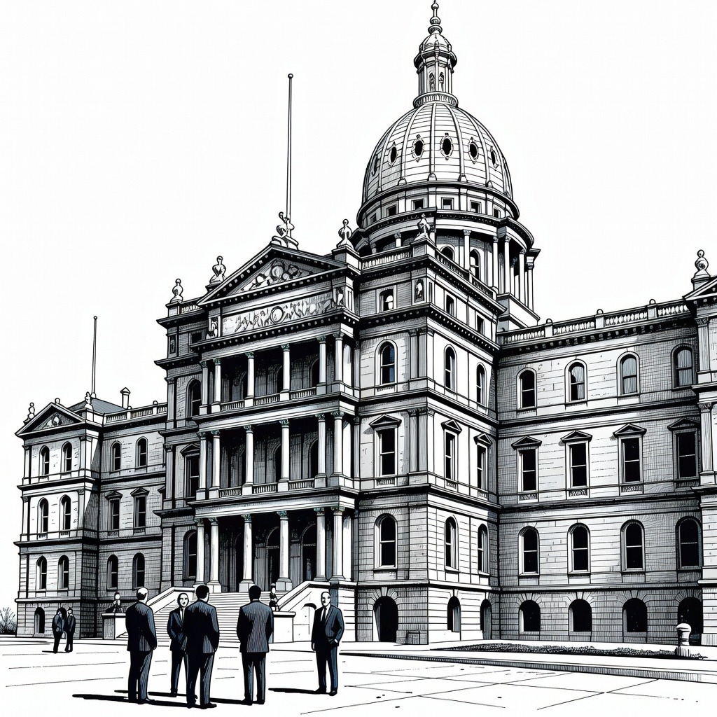 Illustration for: Michigan Senate Candidate Faces Mixed Reaction Over Outreach to Jewish Voters