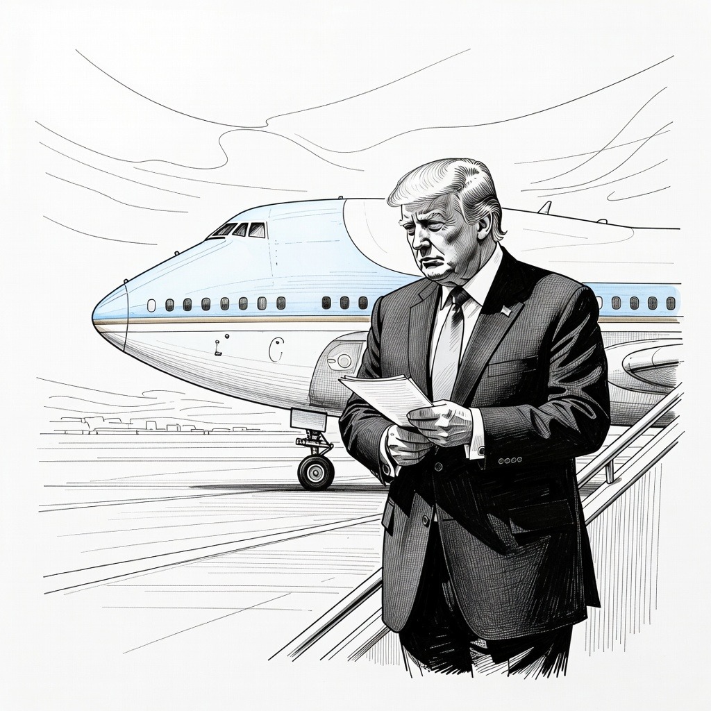 Illustration for: White House Reassigns Press Pool Seat for Presidential Flight