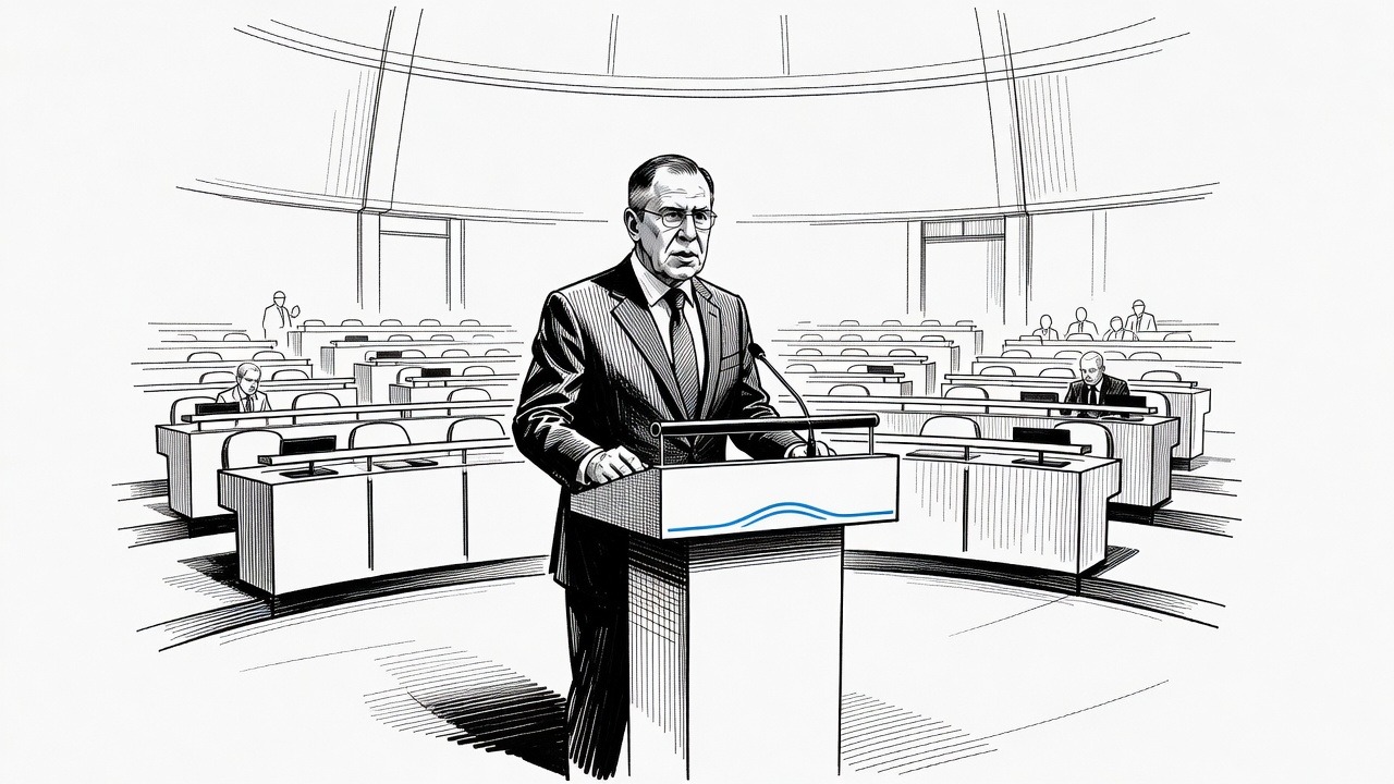 Illustration for: Lavrov and German Foreign Minister Exchange Claims Over Ukraine War at UN
