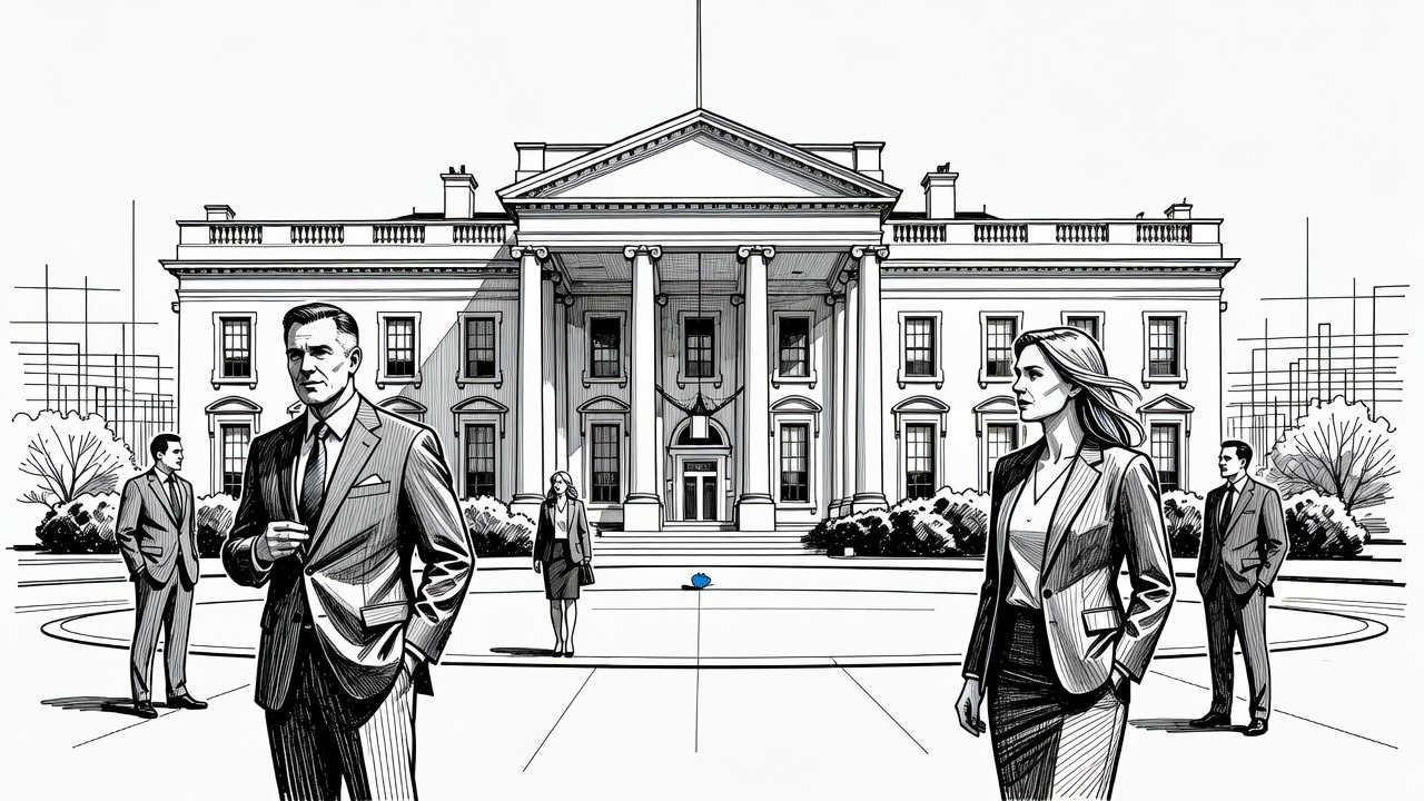 Illustration for: Trump Hosts White House AI Meeting With Technology Executives
