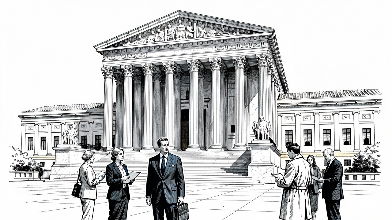 Illustration for: Supreme Court to Hear Boulder Climate-Damages Case Against Energy Companies