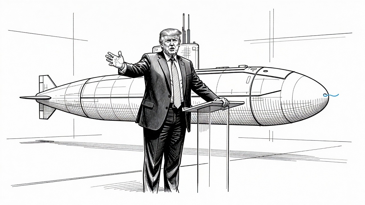 Illustration for: Trump Announces Anduril Investment in Maryland Submarine Shipyard