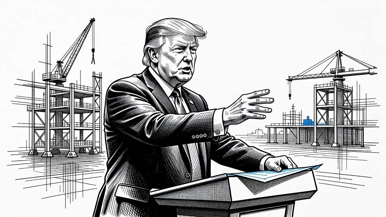 Illustration for: Trump Announces Anduril Shipyard Investment Near Baltimore