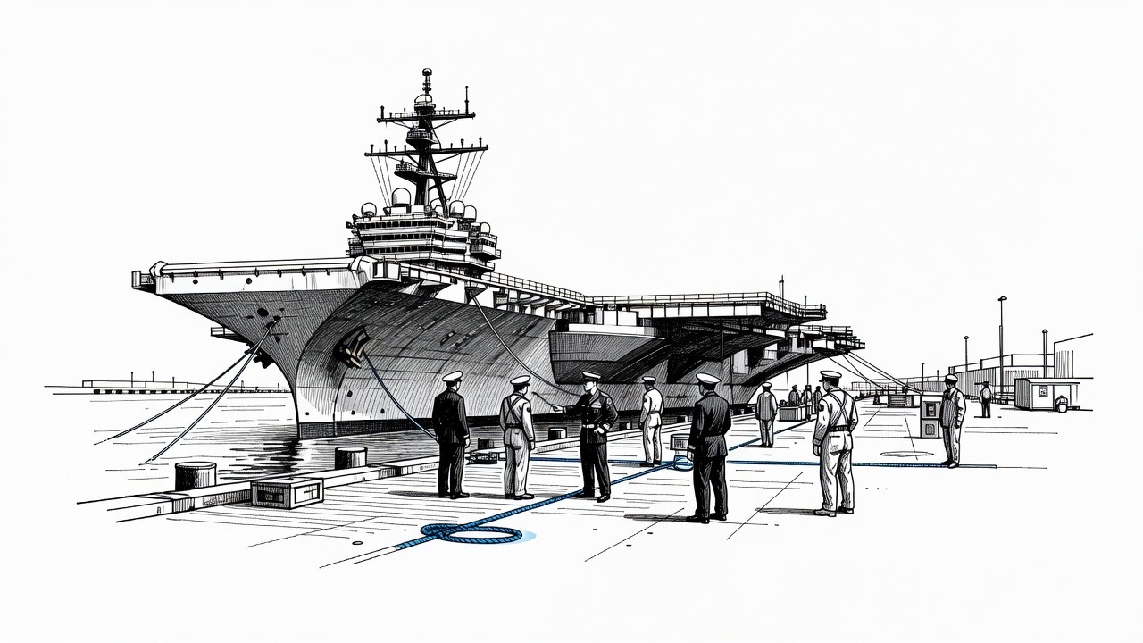 Illustration for: USS Abraham Lincoln Returns to San Diego After 321-Day Deployment