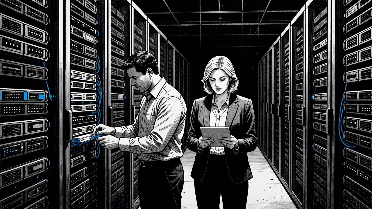Illustration for: AI infrastructure shares fall as financing concerns grow