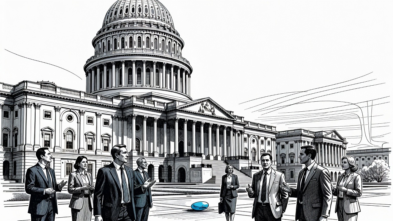 Illustration for: Federal agents search Rep. Ilhan Omar’s home in immigration inquiry
