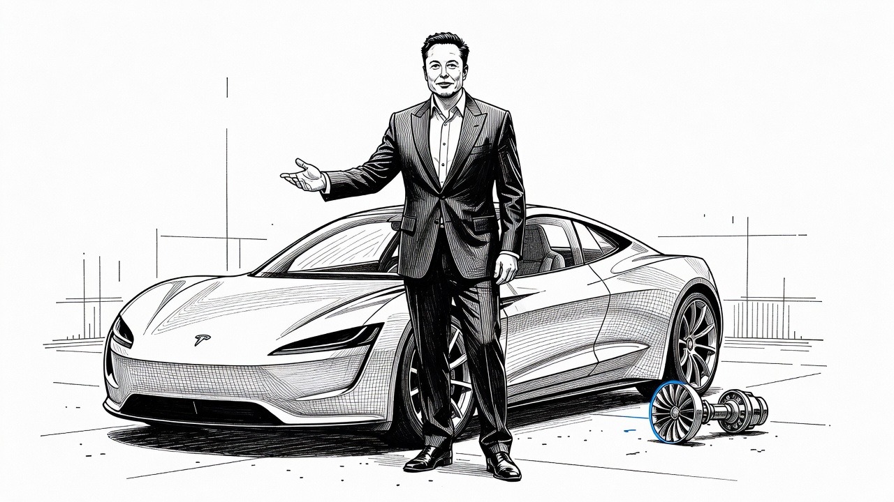 Illustration for: Tesla Plans Next-Generation Roadster Reveal in Texas