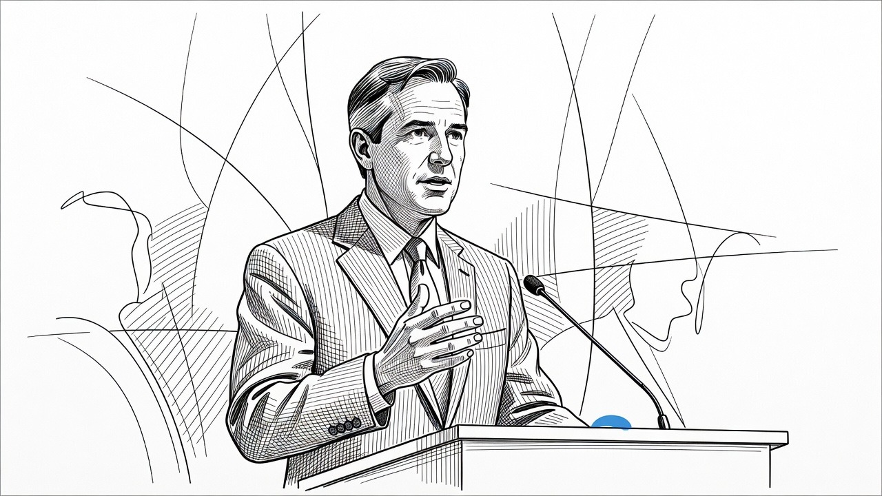 Illustration for: Fed Chair Declines Rate Signal as U.S. Disputes IMF Debt Warning