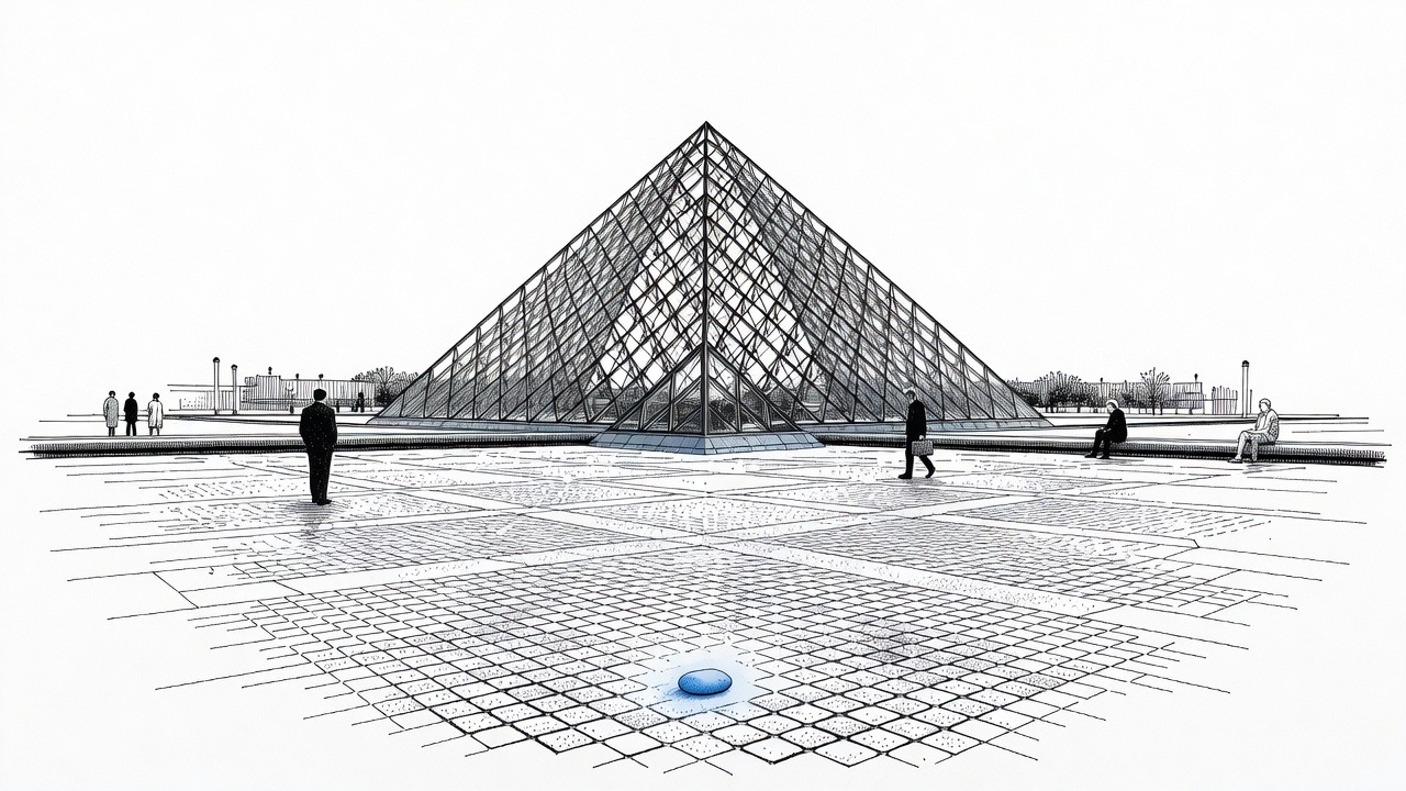 Illustration for: Louvre Closes as Protests and Unrest Spread Across France